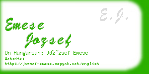 emese jozsef business card